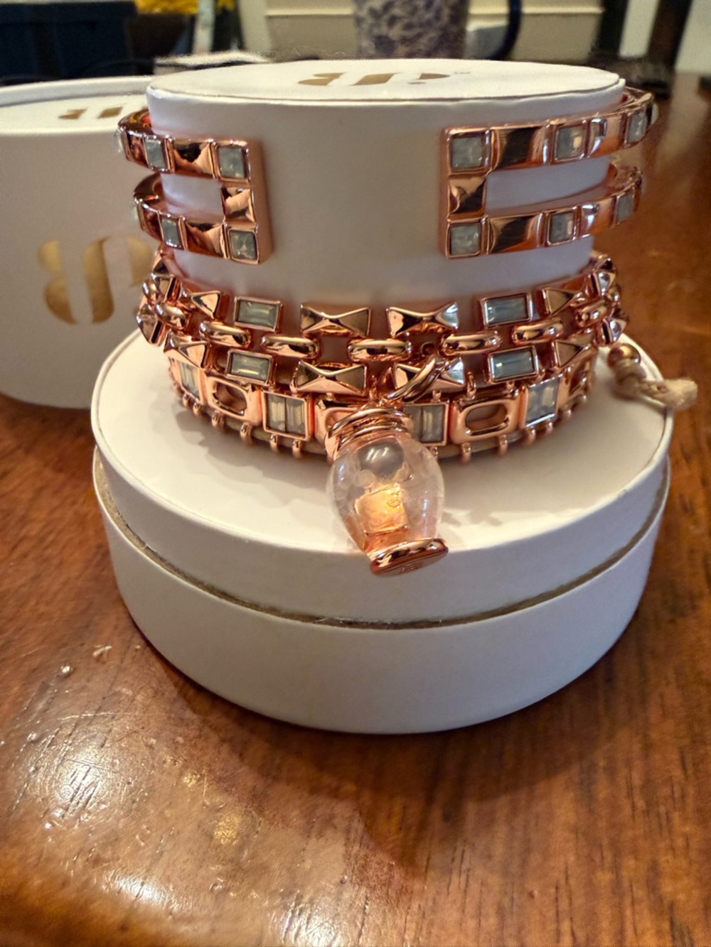 Bomb Party spring stacks bracelets Fizzy and Fabulous rose gold NWT